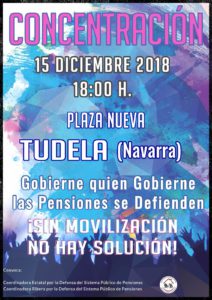 Cartel de la concentración en defensa de las pensiones